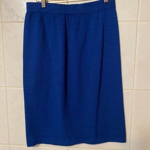 Blue knit St John Skirt